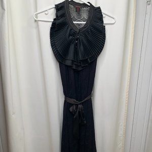 Unique cocktail dress with statement collar